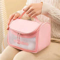 Pink Waterproof Makeup Bag for Travel & Daily Use