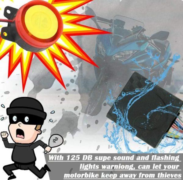 Premium Anti-Theft Security Kit for Motorcycles Black Plastic