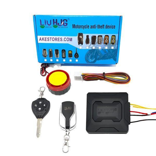 Premium Anti-Theft Security Kit for Motorcycles Black Plastic