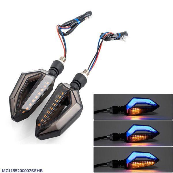 Premium LED Bike Indicators Black Blue Yellow Red White