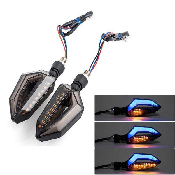 Premium LED Bike Indicators Black Blue Yellow Red White