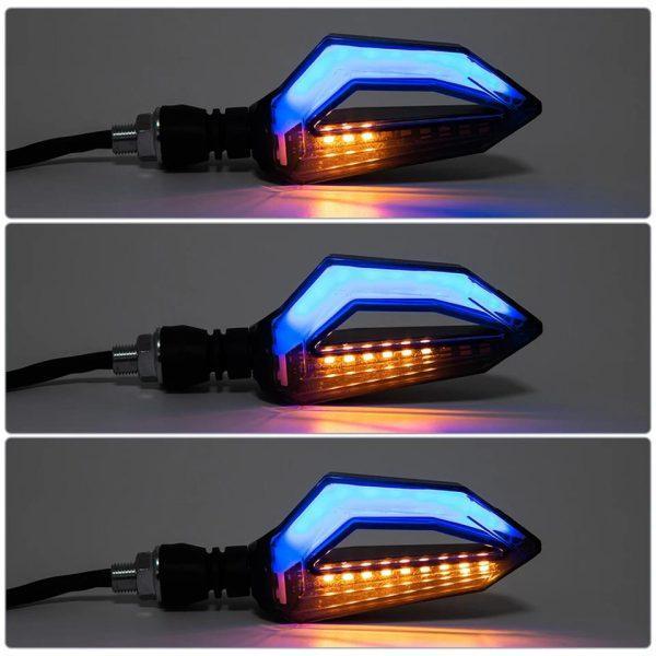 Premium LED Bike Indicators Black Blue Yellow Red White