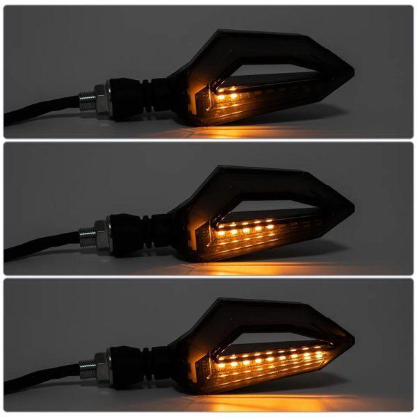Premium LED Bike Indicators Black Blue Yellow Red White