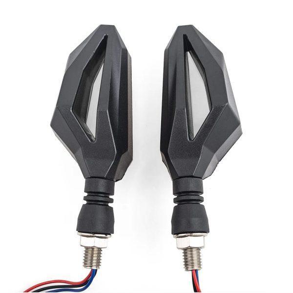 Premium LED Bike Indicators Black Blue Yellow Red White