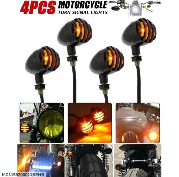 Motorcycle Turn Signal Lights 4PCS Yellow LED