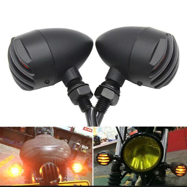 Motorcycle Turn Signal Lights 4PCS Yellow LED