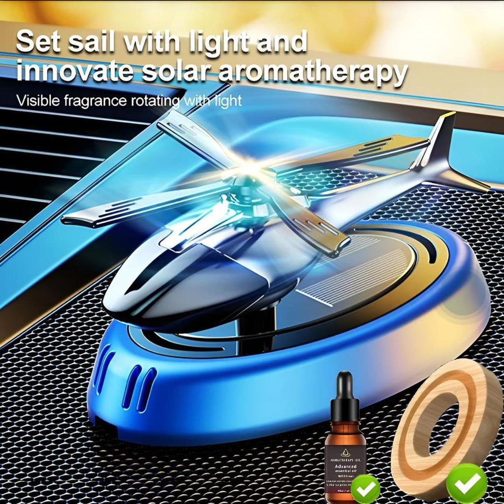 Solar Rotating Air Freshener Red Blue Black