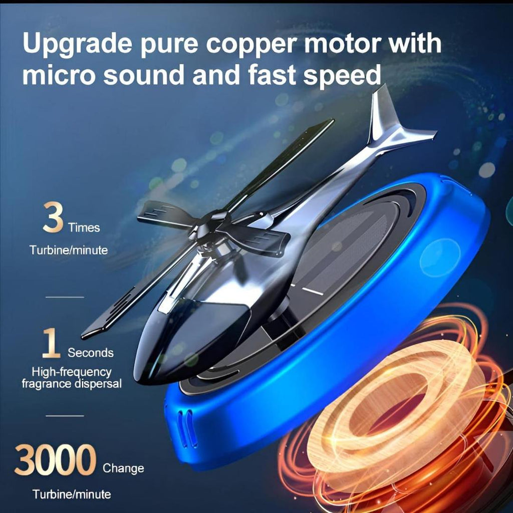 Solar Rotating Air Freshener Red Blue Black