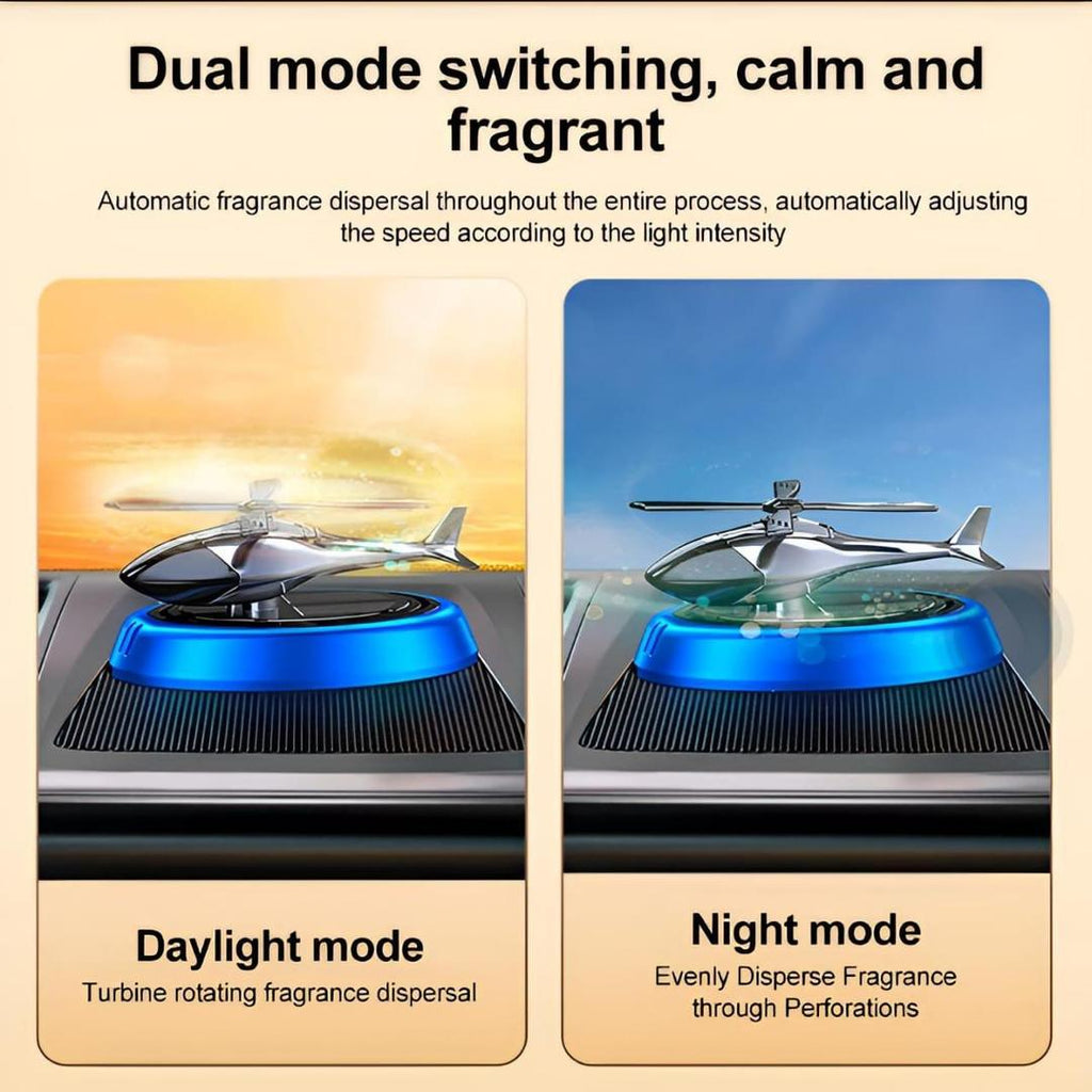 Solar Rotating Air Freshener Red Blue Black