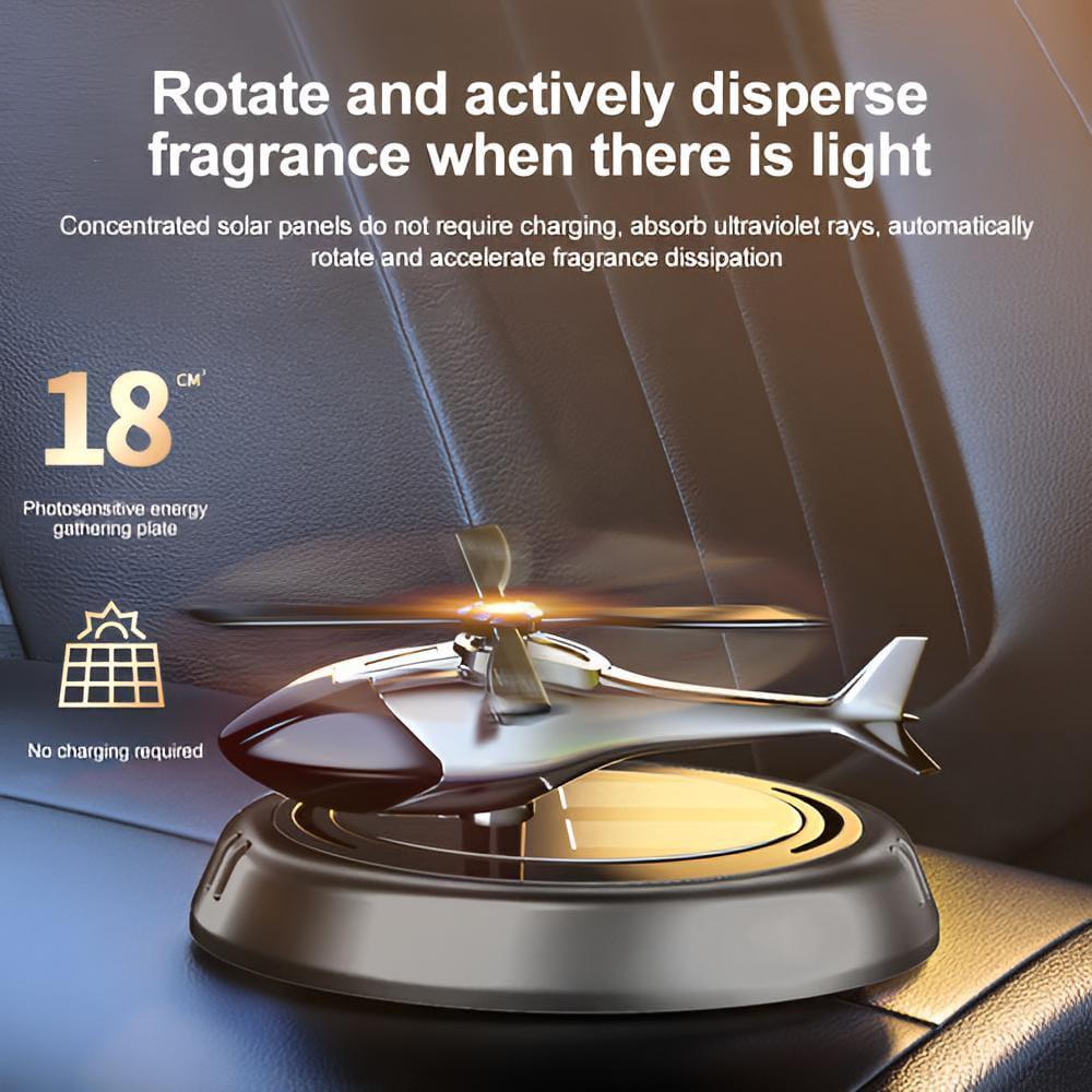 Solar Rotating Air Freshener Red Blue Black