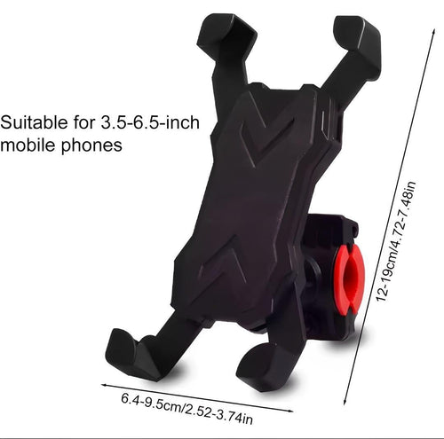 360° Shockproof Phone Holder Black Red ABS