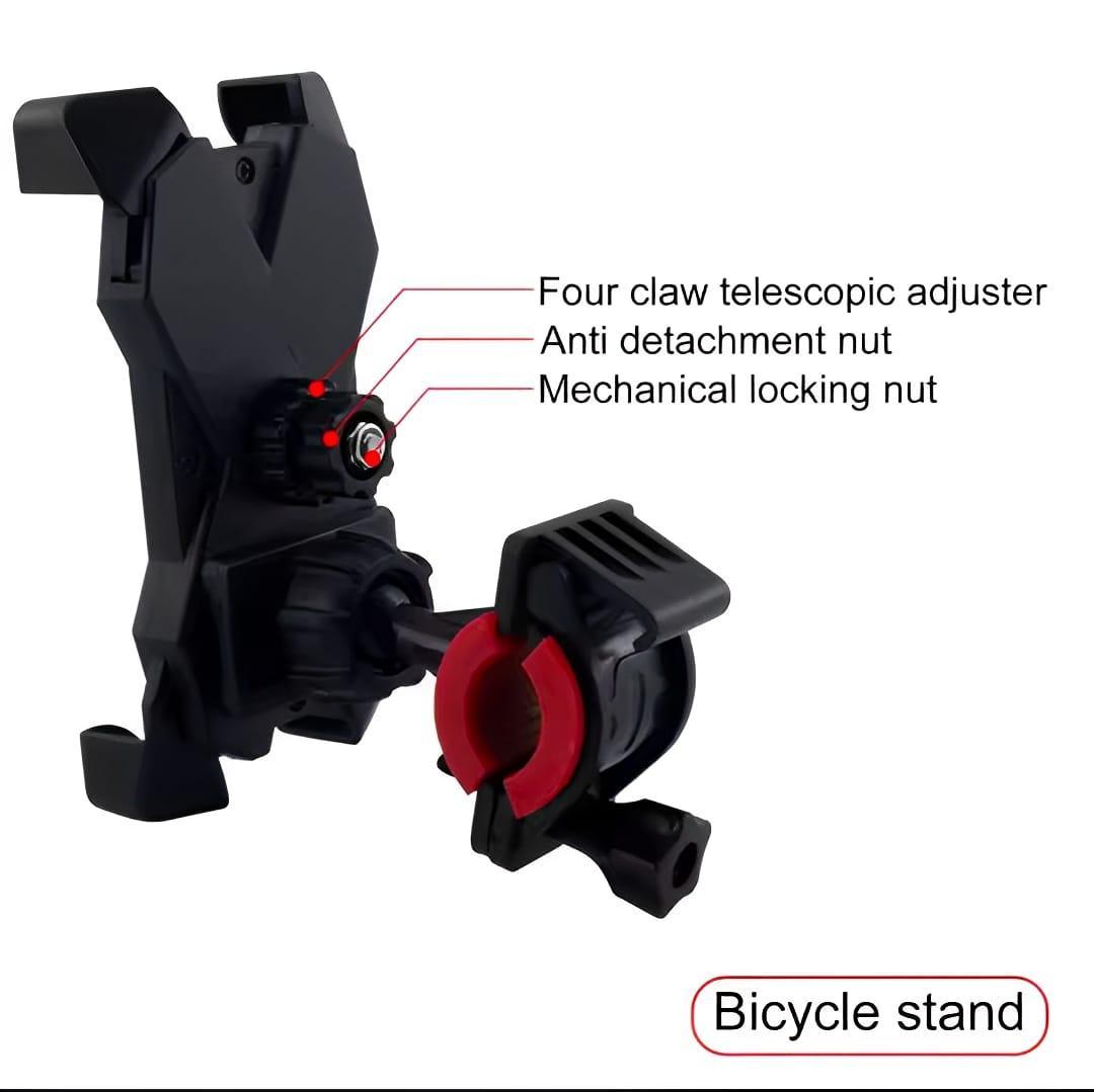 360° Shockproof Phone Holder Black Red ABS
