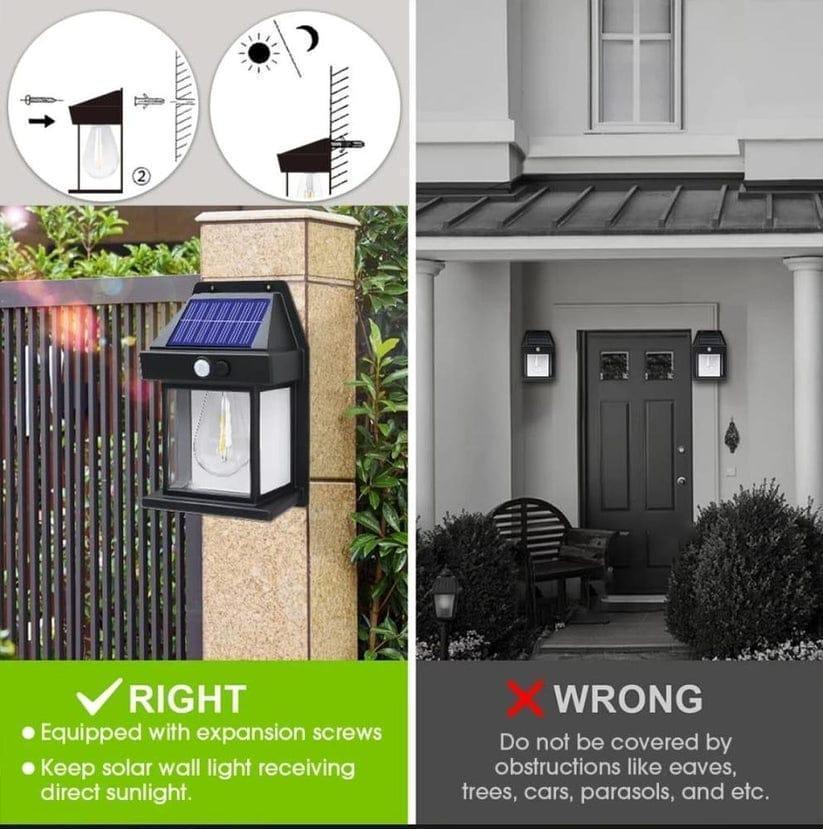 Solar Sensor Lamp Motion Activated Rechargeable ABS Plastic