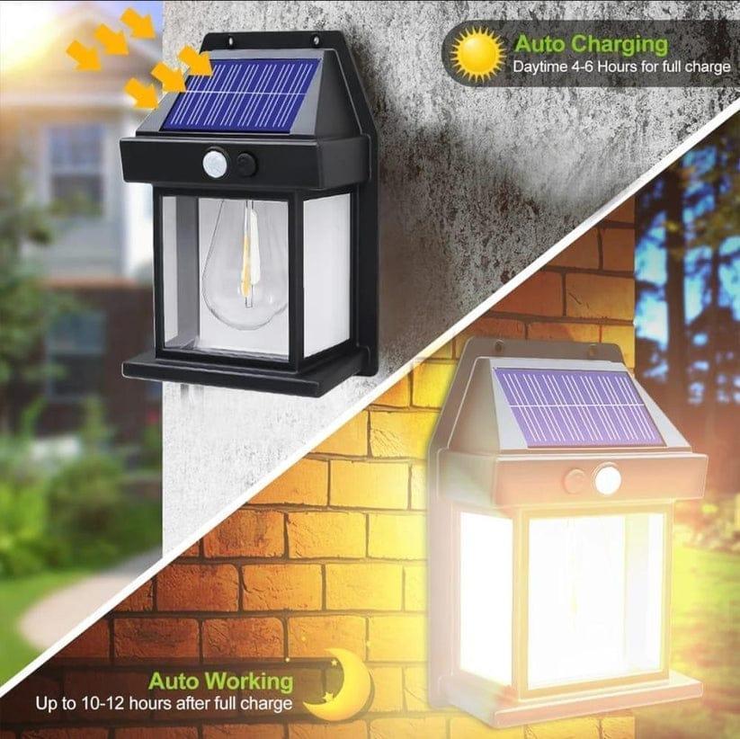 Solar Sensor Lamp Motion Activated Rechargeable ABS Plastic