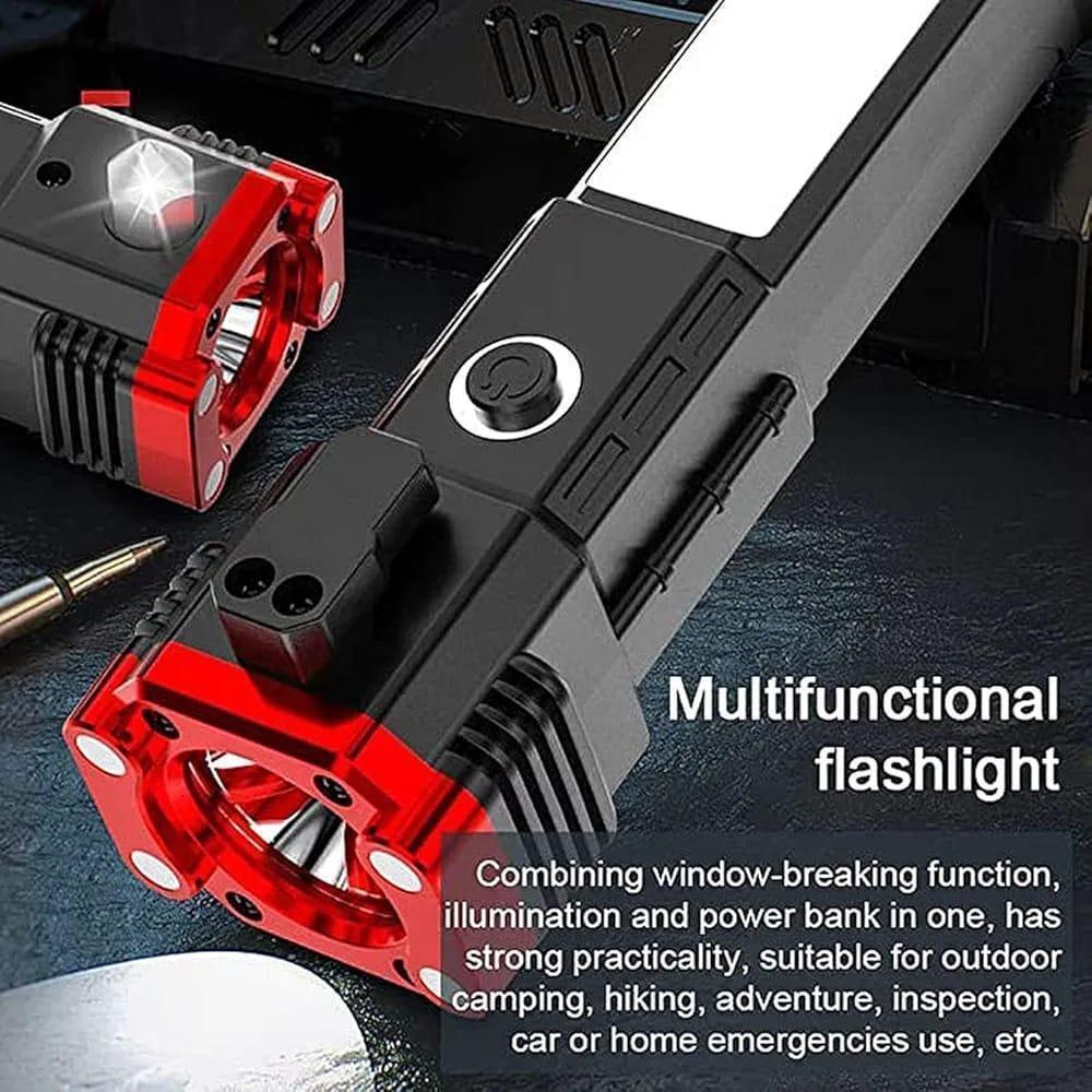 Rechargeable Self Defense LED Torch Light Black