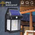 Motion Sensor Solar Lamp IP65 Waterproof Black Golden