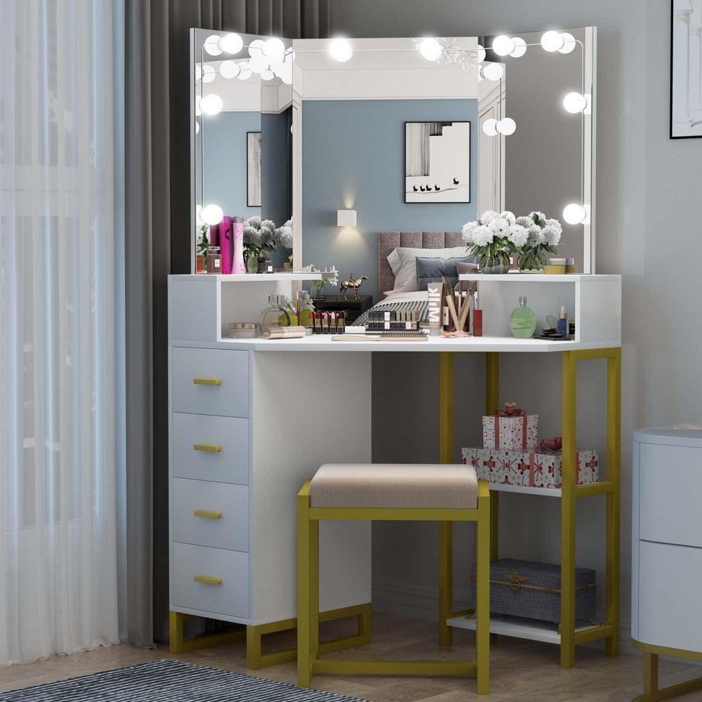 Rechargeable LED Vanity Mirror with USB Lights