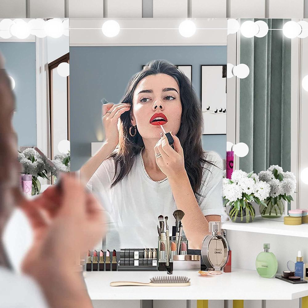 Rechargeable LED Vanity Mirror with USB Lights