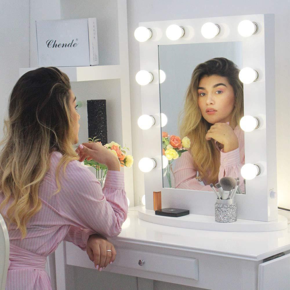 Rechargeable LED Vanity Mirror with USB Lights