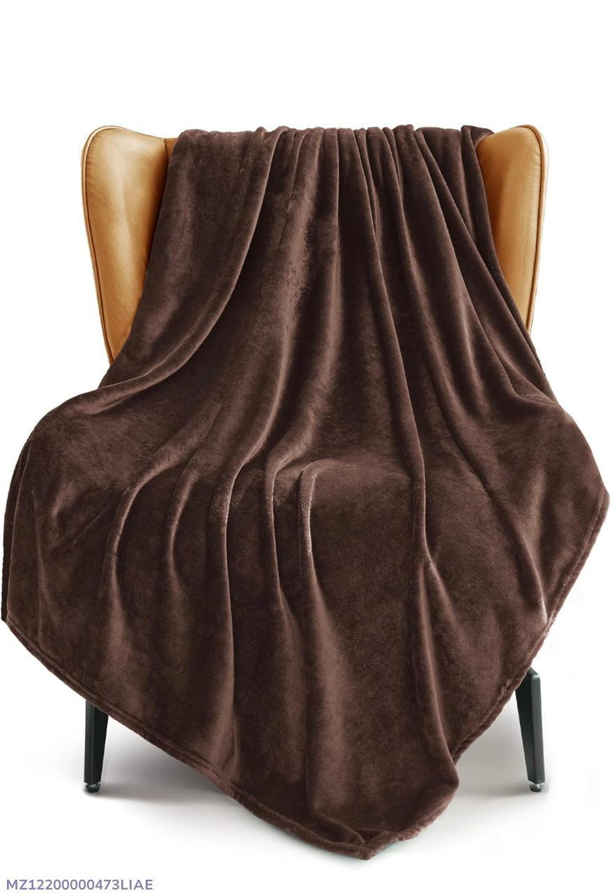 Fleece Blanket Brown Double Bed 89x90"