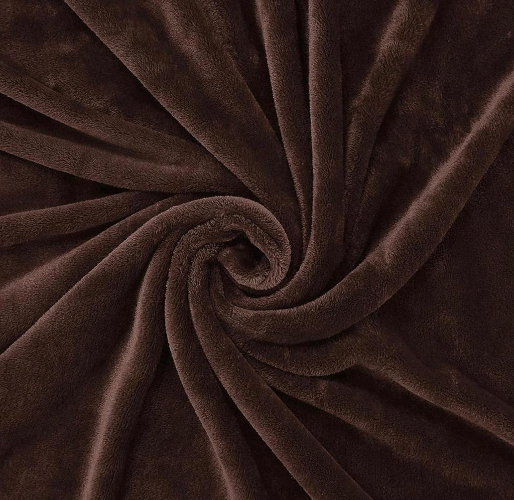 Fleece Blanket Brown Double Bed 89x90"