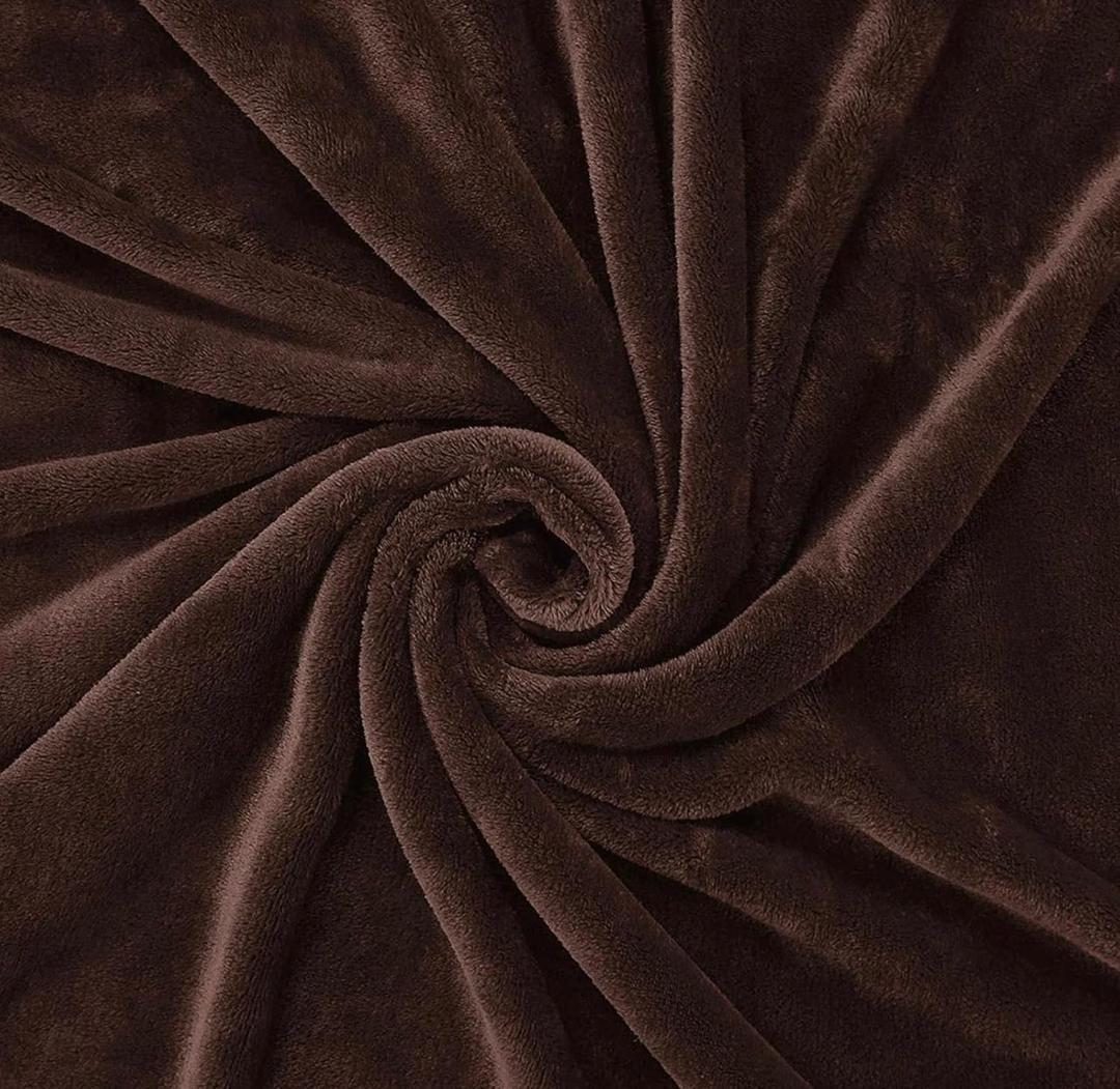 Fleece Blanket Brown Double Bed 89x90"