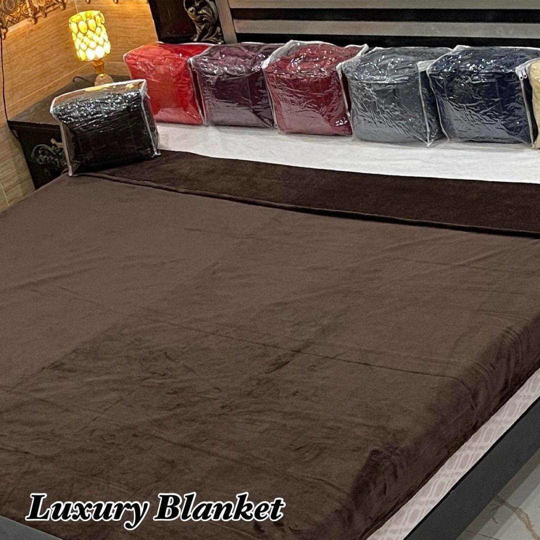 Fleece Blanket Brown Double Bed 89x90"