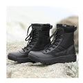 Men Synthetic Leather Casual Calf Boots Black Size 40-44