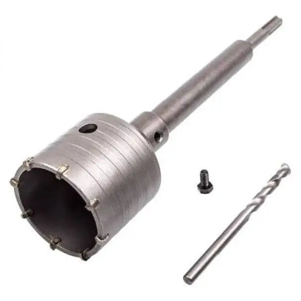 Hole Saw Kit for SDS Plus, Shank Hole Saw Cutter Concrete Cement Stone Wall Drill Bit 75mm