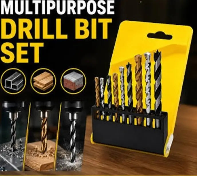 11PCS Multifunctional Drill Bits Combination Drills to Metal + Wood +Masonry