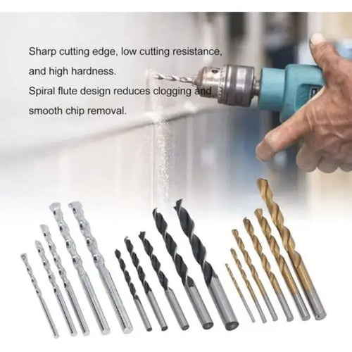 11PCS Multifunctional Drill Bits Combination Drills to Metal + Wood +Masonry