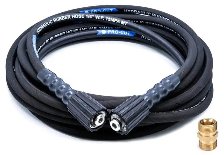 1/4" 8m 26ft High Pressure Washer hydraulic Hose Cord Pipe Car Washer Water Cleaning Extension Hose Pipe M22-pin 14