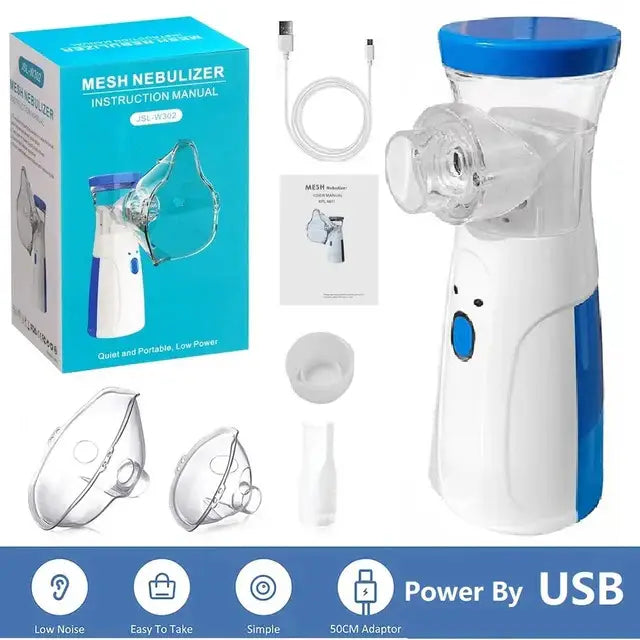 Portable Mesh Nebulizer Machine for Kids & Adults – Rechargeable Handheld Silent Nebulizer