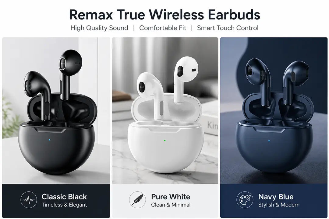 Wireless Bluetooth Earbuds with Charging Case | TWS Stereo Earphones | Touch Control Headphones