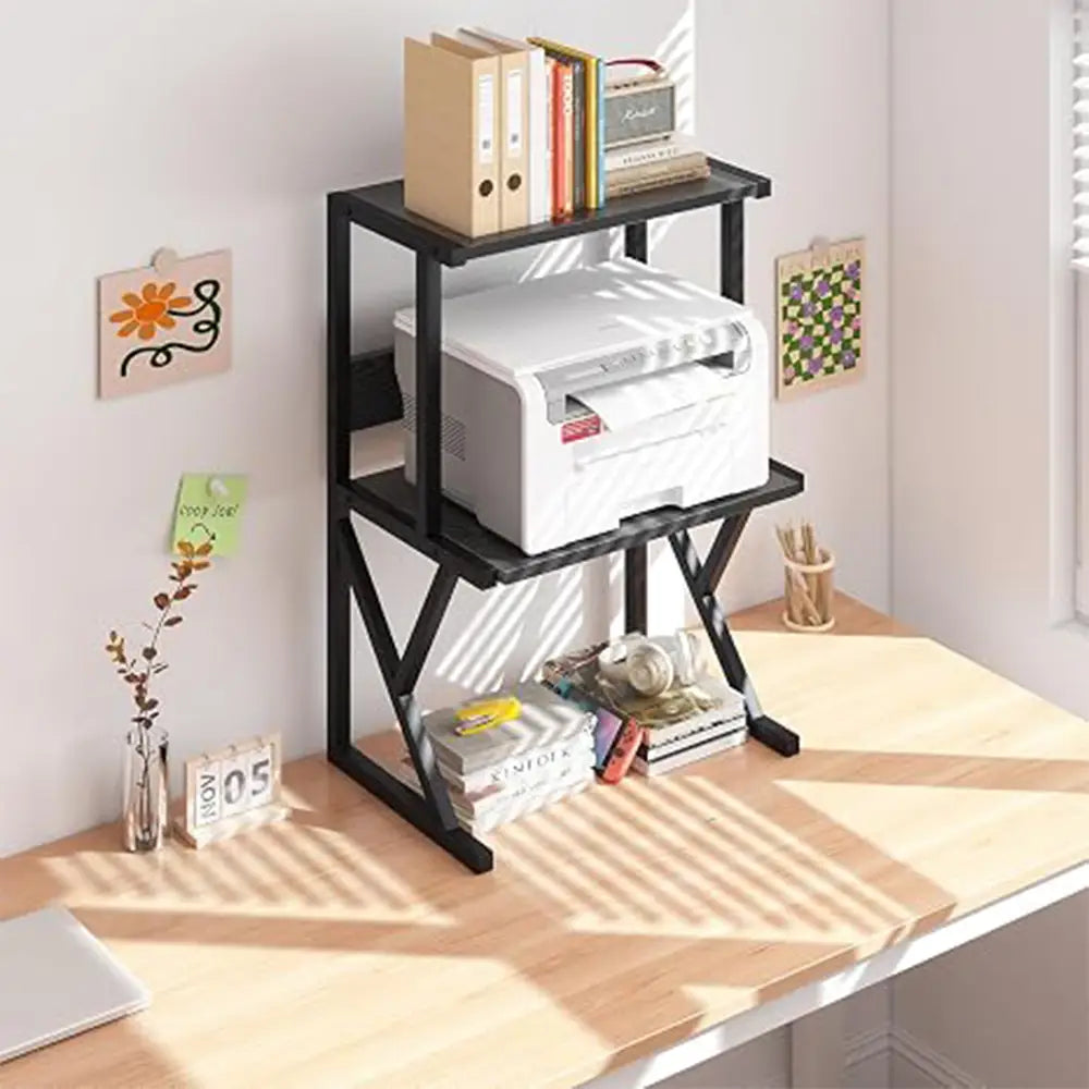 3 Tier Printer Stand | Desktop Storage Rack | Wooden Printer Table | Office Organizer Shelf | Computer Desk Storage Rack | Home & Office Furniture