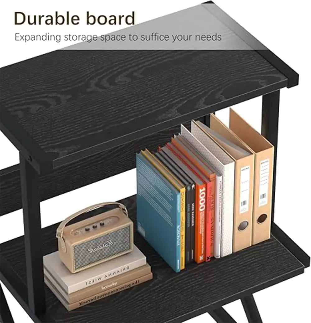 3 Tier Printer Stand | Desktop Storage Rack | Wooden Printer Table | Office Organizer Shelf | Computer Desk Storage Rack | Home & Office Furniture