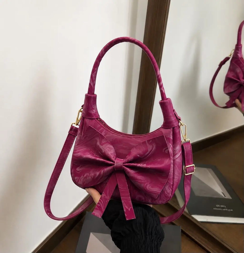 Girl's Leather Printed Shoulder Bag