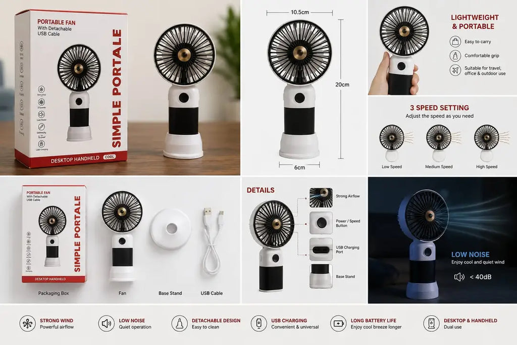 Easy To Use Rechargeable Fan
