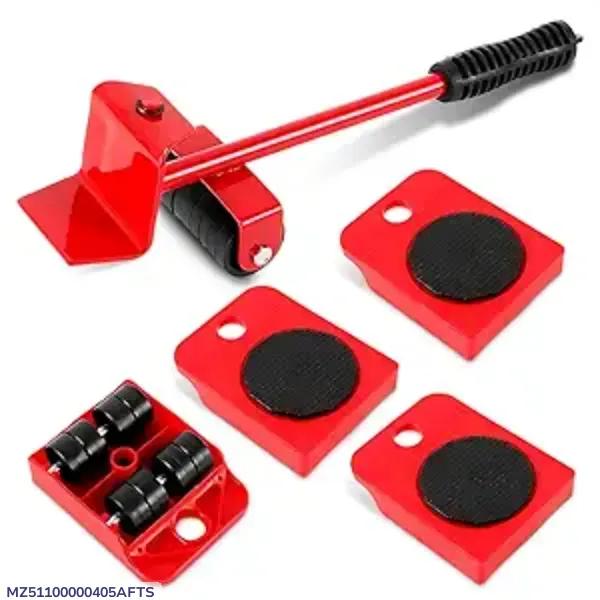 Red Metal Furniture Mover Tool Set 11.9"