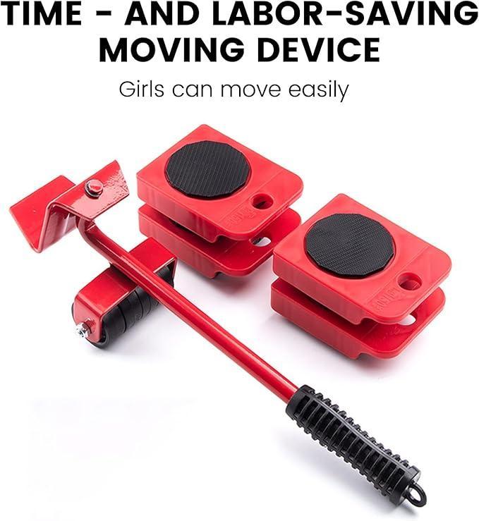 Red Metal Furniture Mover Tool Set 11.9"