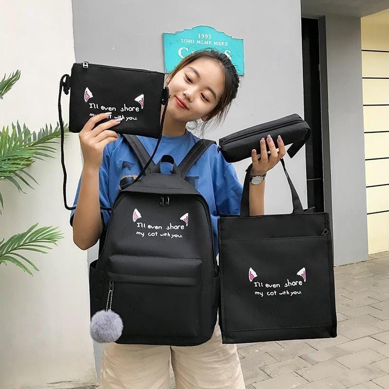 Pink Nylon 4-Piece Student Storage Set 16"