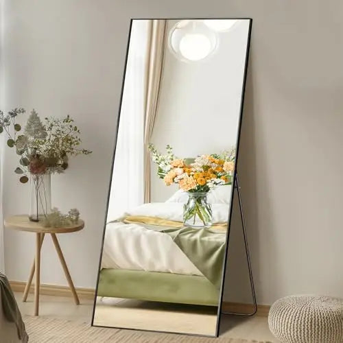 LED Full Length Mirror – Touch Switch, Aluminum Frame, Floor Standing | Arched & Rectangular