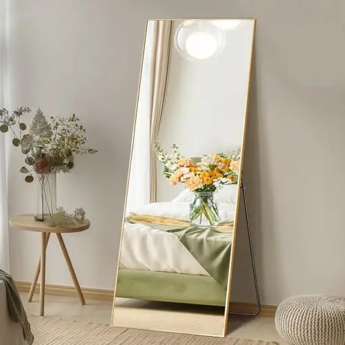 LED Full Length Mirror – Touch Switch, Aluminum Frame, Floor Standing | Arched & Rectangular